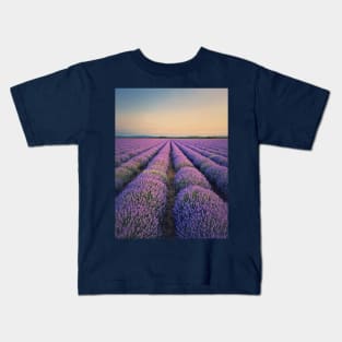 blooming lavender field Kids T-Shirt